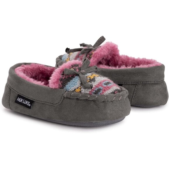MUK LUKS Kids Patterned Moccasins - Med (12-13) - Picture 1 of 7